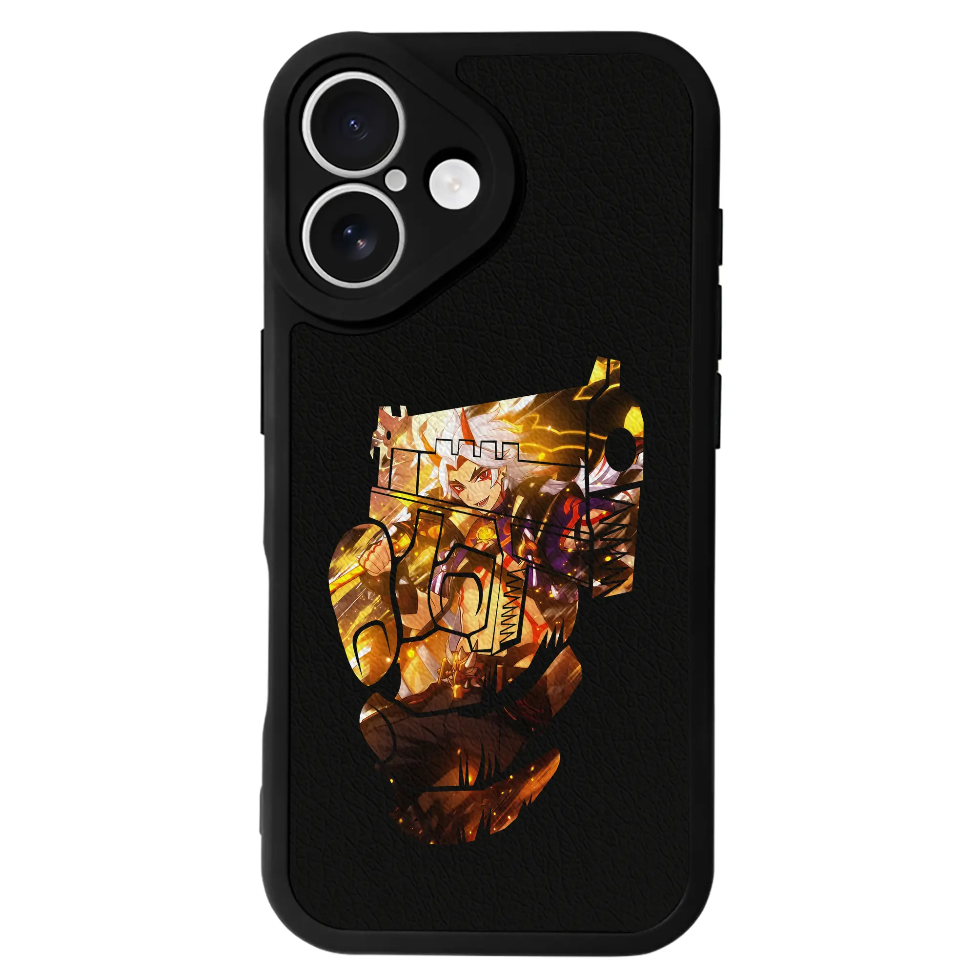 原 神 グッズ 荒瀧 一 斗 - IPhone 16シリーズ対応 ・ シリコンスマホケース ・ レザー調 ・ 高精度フィット ・ 耐衝撃 ・ ワイヤレス充電対応 ・ 精密カット